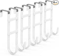 FYY Over The Door Hooks - 4 Pack Heavy Duty Dual-Hook Organizer Hanger with Non-Slip Rubber for Towels, Clothes, Hats & Bags 
