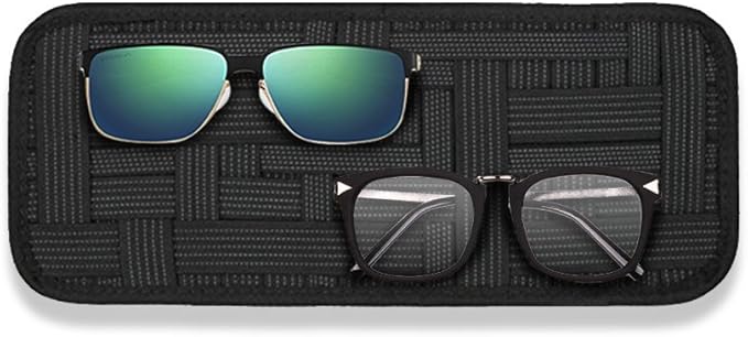 SourceTon 2 Packs Car Sun Visor Organizer, Car Visor Storage Anti-Slip Elastic Woven Board for Sunglass Holder Parking Fuel Card Digital Accessories