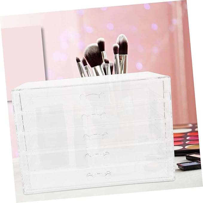 Makeup Organizer Box Desktop Jewelry Holder Acrylic Storage Cosmetics Display Compact Stylish
