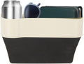 HARFINGTON Car Seat Gap Filler Organizer 10.2 x 6.5 x 2.8 Inch PP Universal Car Organizer Storage Box Between Seat and Console (Left) with Cup Holders for Phone Sunglasses Keys, Beige