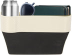 HARFINGTON Car Seat Gap Filler Organizer 10.2 x 6.5 x 2.8 Inch PP Universal Car Organizer Storage Box Between Seat and Console (Left) with Cup Holders for Phone Sunglasses Keys, Beige