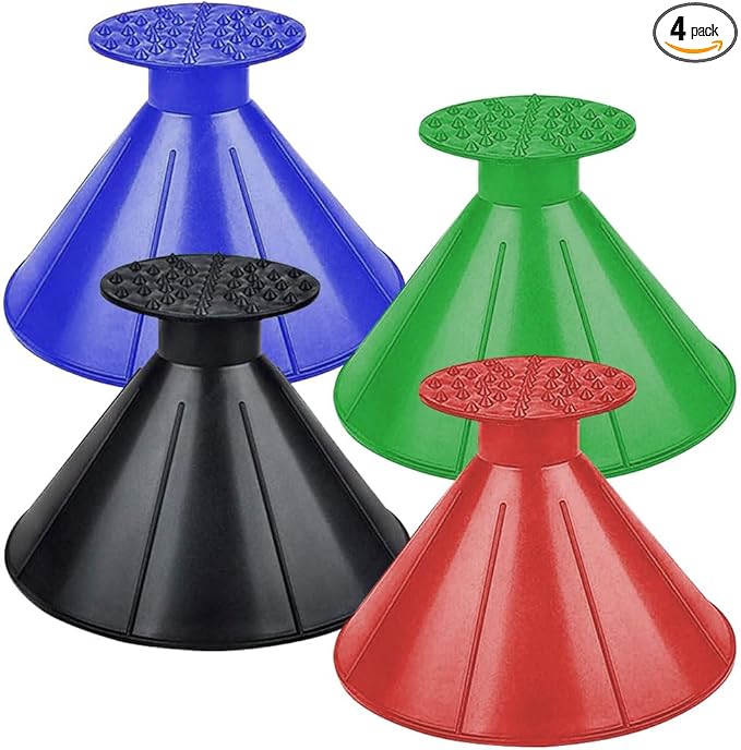 4 Pcs Ice Scrapers for Car Windshield, Magical Ice Snow Scrapers,Multifunctional Funnel Ice Scrapers for Car Windshield