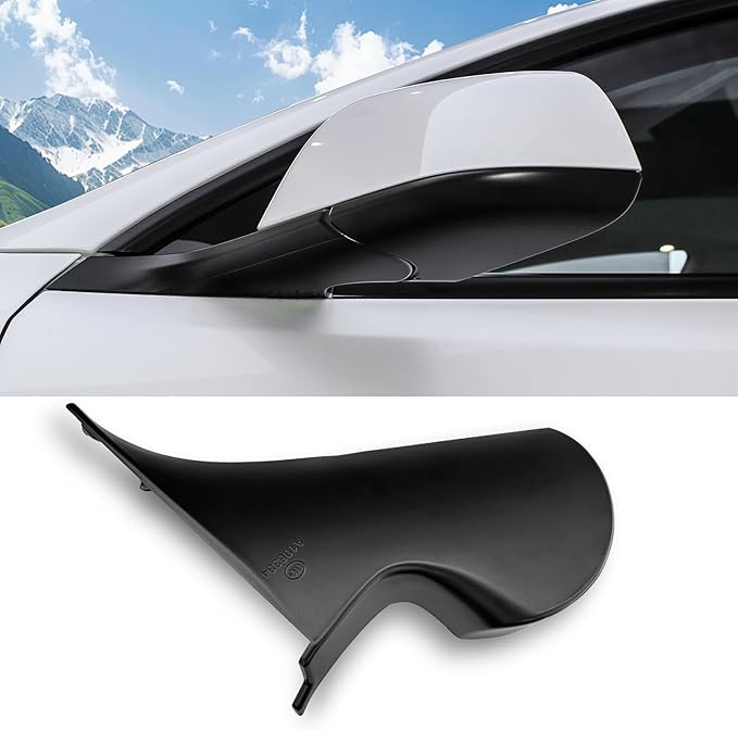 Jaronx Compatible with Tesla Model 3 Mirror Holder Lower Cover 2017-2025, Left Driver Side Rearview Mirror Bracket Bottom Base Cover Replacement for Tesla Model 3 Accessories 2287.3303-Z