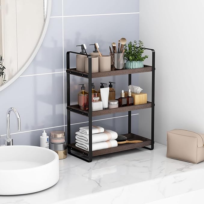 HNRLOY Bathroom Counter Organizer,Bathroom Countertop Organizer,Counter Shelf,Countertop Storage,Organization and Storage,Mak