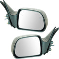 TRQ Driver and Passenger Side Mirror Assembly Set Manual Paint to Match Compatible with 2001-2004 Toyota Tacoma