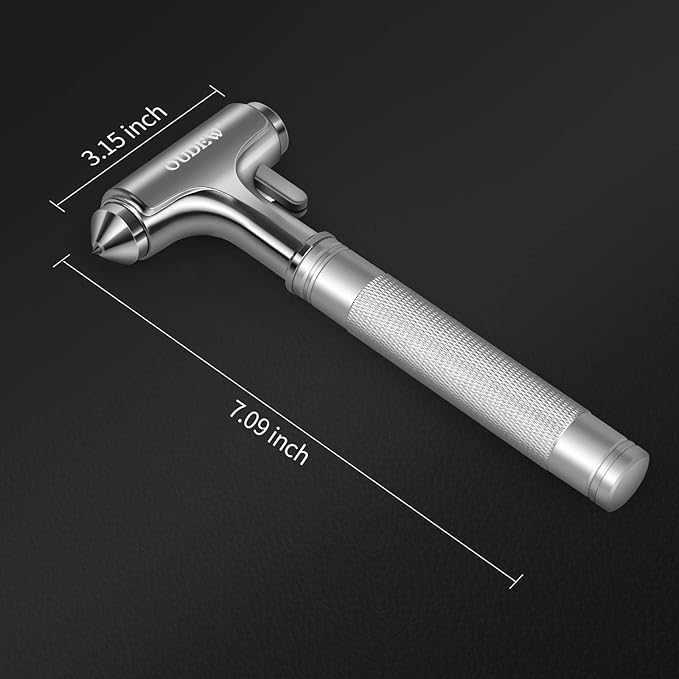 Car Safety Hammer, Car Glass Breaker with Seat Belt Cutter, Automotive Escape Tool, Metal Window Breaker, Emergecy Safety Ham