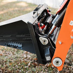 Titan Attachments Skid Steer Ice Scraper with Down Pressure, Pivoting Center Point, and Replaceable Notched Disc - Move Forward, Backward, and Side to Side for Efficient Snow and Material Removal