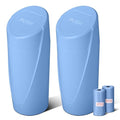 Car Trash Can Bin with Lid - 2 Packs Car Garbage Can Cup Holder - Blue Mini Leakproof Vehicle Garbage Bin with 40pcs Trash Bags-Automobile Organizers and Storage for Front Back Seat Accessories