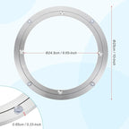 uxcell Aluminium Lazy Susan Turntable Bearing, 10 inch Round Rotating Bearing Turntable Base for Kitchen Dining Table（Base On