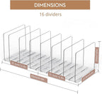 GoMaihe Bag & Purse Organizer for Closet: 4 Sets Adjustable Clear Handbag Storage Shelf - Plastic Clutch Dividers | Minimal |