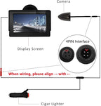 3T6B Side View Camera and 4.3” Monitor Kit, Car Door Tape Mounting Blind Spot Camera, Parking Assistance System with HD LCD S