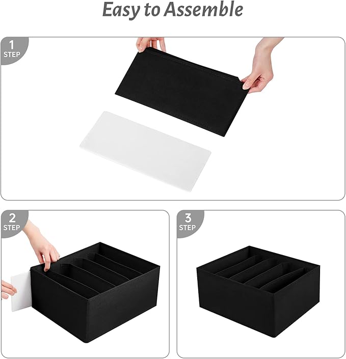 Jeans Drawer Organizers for Clothing, 5 Compartment Wardrobe Storage Box, Washable Clothes Organizer for Folded Clothes, Jean
