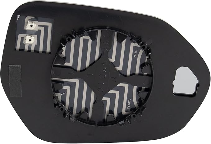 TRQ Driver Side Mirror Glass Heated Without Blind Spot Compatible with 2018-2022 Toyota Camry TO1324140