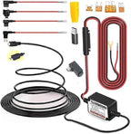 15ft Micro USB & Mini USB Dash Cam & Type-C Hardwire Kit w. Mini(ACS)/LP Mini(ACN)/ATO(ATC or ACU)/Micro2(ACZ) Fuse, Micro to Mini/USB-C Port Adapters & Battery Drain Protection