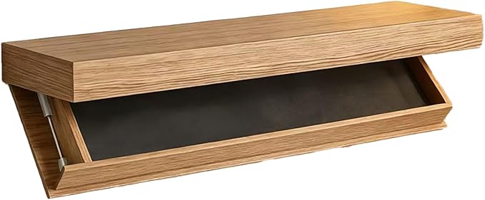 Magic Flap Hidden Shelf with Secret Compartment, Wall Mounted Floating Shelf with Concealed Storage Drawer, Hidden Compartmen