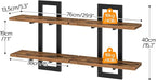 HOOBRO Floating Shelves and C Shaped End Table, 15 Inch Wall Shelf Set of 2, Wall Mounted Storage Shelves 2-Tier, Side Table 