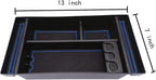 JOJOMARK Center Console Organizer Tray fits for 2019-2022 GMC Sierra/Chevy Silverado 1500 Accessories, 2020-2021 2022 2023 Silverado/Sierra 2500 HD/3500 HD (Half-size, Blue)