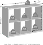 Furinno Cubic Closet Organizers and Storage, 6-Cube Closet Organizer, Open Shelf Closet Storage, Extra Thick Frame for Wardro
