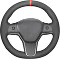 MEWANT Tesla Model 3/Model Y Hand Stitched Steering Wheel Cover for Tesla Model 3 2017-2023 / Model Y 2020-2023 for Tesla Model 3/Y Accessories