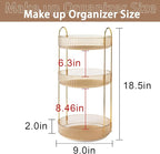 shuang qing Rotating Makeup Organizer for Vanity, High-Capacity Skincare Clear Make Up Storage Perfume Organizers Cosmetic Dr