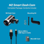 Escort M2 Smart Dash Cam – 1080P Full HD Video Dash Cam, Incident Reports, Parking Mode, Drive Smarter App, Wi-Fi & GPS, 16GB