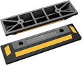 Garage Parking Aid Heavy Duty Rubber Wheel Stop with Reflective Yellow Tape for Parking Stopper for Garage and Various Car Parking Facilities Accessories