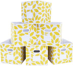 MAX Houser Fabric Storage Bins Cubes Baskets Containers with Dual Plastic Handles for Home Closet Bedroom Drawers Organizers,