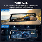 LD4K Max Mirror Dash Cam with 4K Front and 2.5K Rear Camera, STARVIS 2 Sensor, with ADAS BSD LCA Smart Mode, GPS, G-Sensor, L