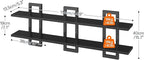HOOBRO Floating Shelves, 15 Inch Wall Shelf Set of 3, Wall Mounted Storage Shelves 2-Tier, Hanging Bathroom Shelves, for Livi