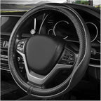 Car Steering Wheel Cover, 15 Inch Anti-Slip Breathable Leather Auto Steering Wheel Protector, Full Surround Soft Steering Whe