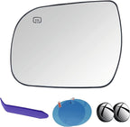 EAP Driver Side Mirror Glass Compatible with Toyota Sienna 2011-2020, Heated, 8790608021 8790608020