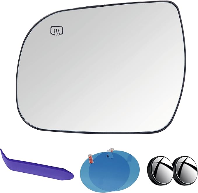 EAP Driver Side Mirror Glass Compatible with Toyota Sienna 2011-2020, Heated, 8790608021 8790608020