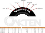 OakTen Set of 2 SUV Snow Chains with Tensioner fits Tire Size 215/80R16 225/75R17 225/85R16 275/35R19 285/30R19