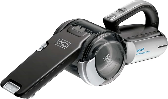 BLACK+DECKER dust buster PIVOT VAC Handheld Vacuum Cordless, Car Vacuum Portable Rechargeable, Extendible Crevice Tool and 20