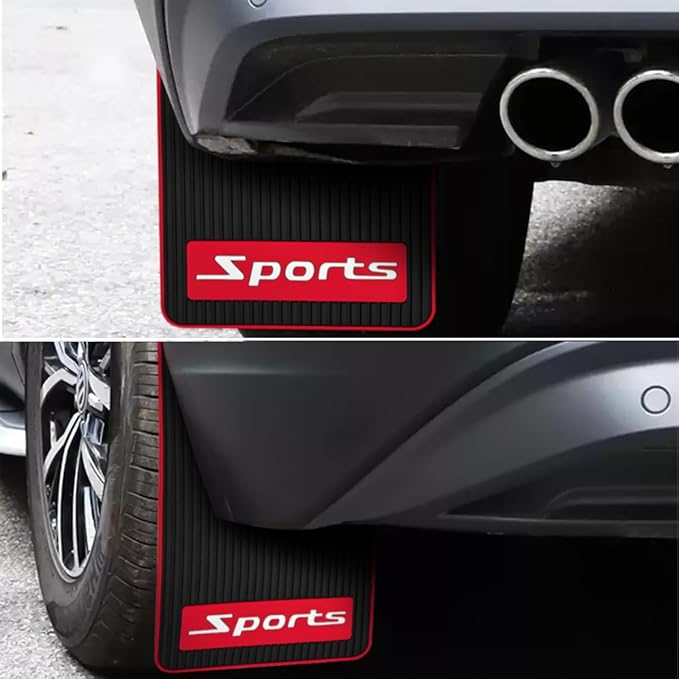 HZEL Car Mud Flaps, 4PCS Soft Flexible Bendable Rubber Vehicle Mudguard Splash Guard with Hardware Tool, Auto Exterior Protec