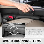 2PCS Car Seat Gap Filler with Retaining Ring Design,Soft Car Gap Fillers Between Seats Avoids Items Falling Out of Gaps,Upgraded Cars Gaps Seat Filler Hard to Shift