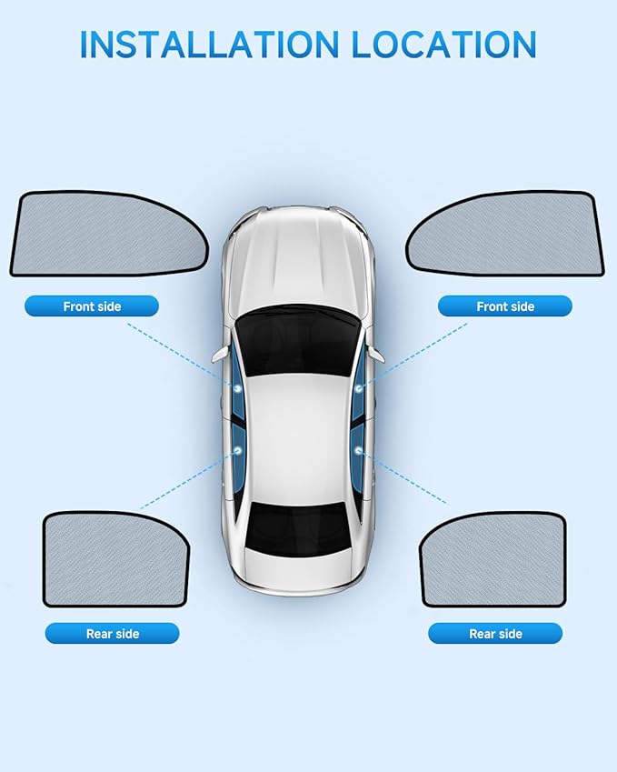 Car Window Shades for Chevro-let Equinox(2018-2023),4 Pack Car Window Cover for Baby Sun Shade Blocker Breathable Mesh,Reduce UV Rays & Heat Insulation Privacy Protection for Camping, Travel, Sleep
