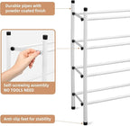 STORAGE MANIAC Expandable Shoe Rack, 16 Pairs Stackable Small Shoe Rack, Metal Adjustable Shoes Organizer for Closet, Entrywa