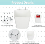 8 Pack Large Pegboard Bins with Hooks, Square Box Shape Peg Board Cups and Peg Board Accessories for Craft Room, Playroom, Of