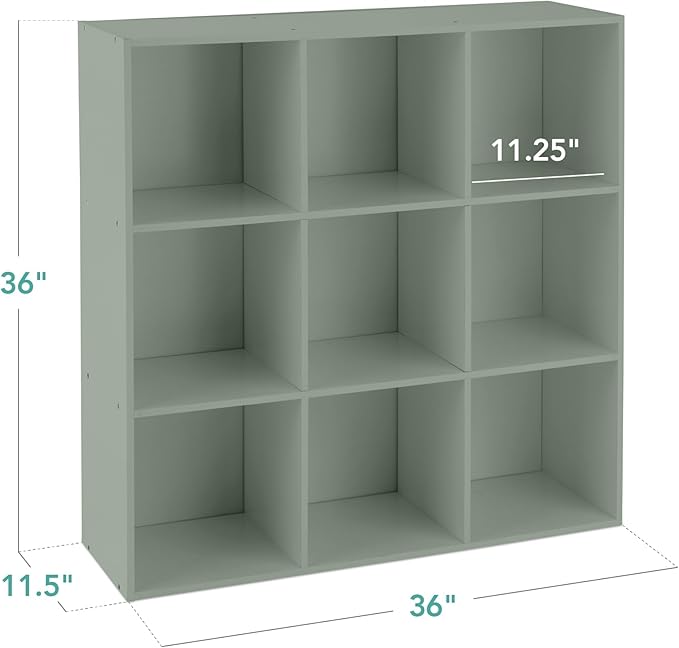 Best Choice Products Kids Bookcase 9-Cube Storage Organizer, 11in Shelf Opening, Bookshelf, Toy Storage, Customizable w/ 3 Re