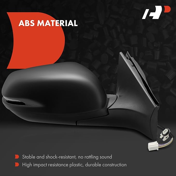 A-Premium Pair (2) Driver and Passenger Side Power Door Mirror - Compatible with Honda CR-V CRV 2017-2022 - Heated Manual Folding Black Outside Rear View Mirror w/Turn Signal Blind Spot Detection