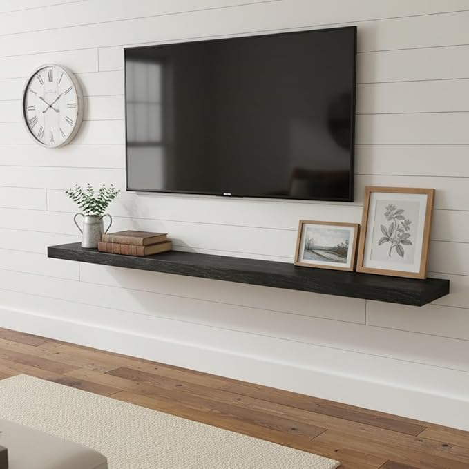 Vivelove 72 Inches Floating Shelves Wall Mounted, 12" Deep Wall Shelves for Bedroom, Bathroom, Living Room, Kitchen, Office, 