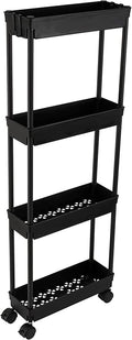 Sooyee 4 Tier Slim Storage Cart, Rolling Storage Cart