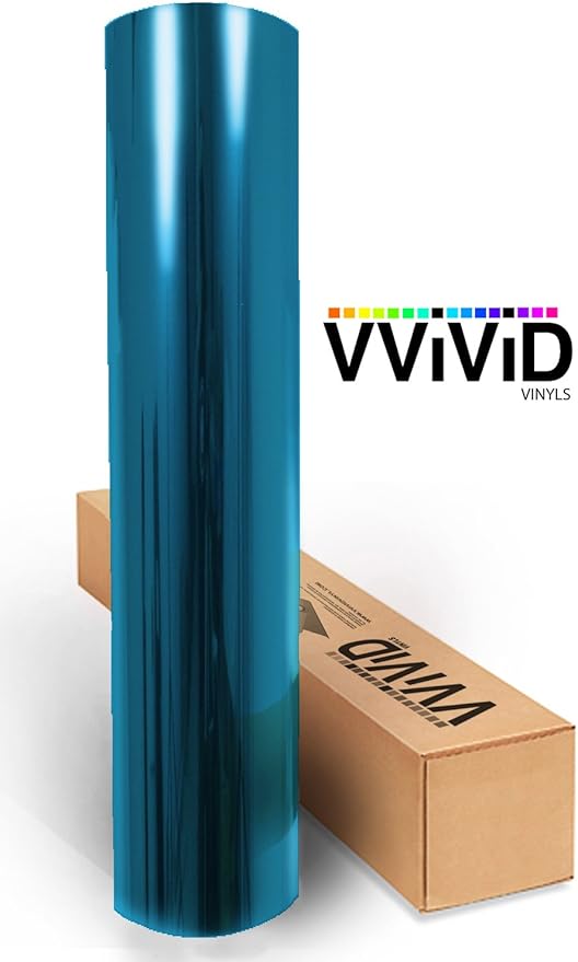 VViViD Transparent Colorful Vinyl Window Tinting Sheets (6ft x 4.9ft, Blue)