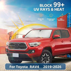 for Toyota RAV4 2019-2024 2025 2026 Windshield Sun Shade, Front Window Shade Custom Fit RAV4 Accessories Sun Visor Foldable Sunshade Blocks UV Rays Summer Must Have Car Accessories