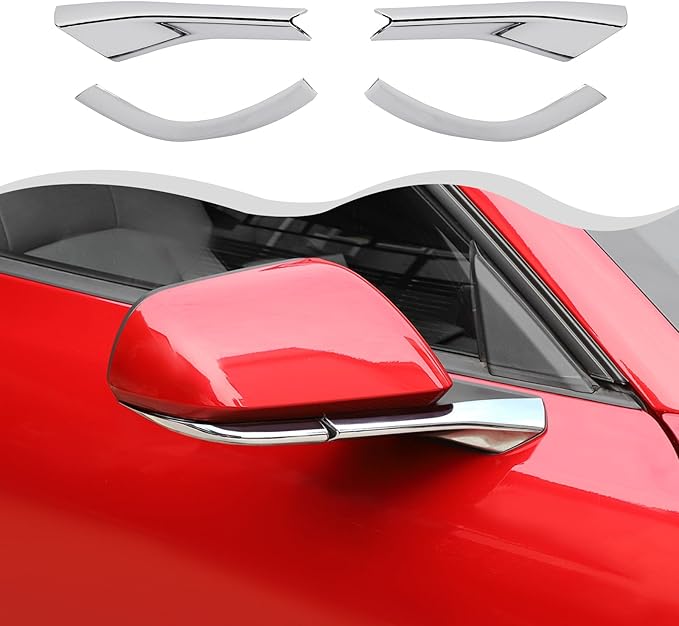 Rearview Side Mirror Decoration Trim Cover Compatible with Mustang IExterior Accessories 2024 2025(Bright Colors)