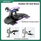 Carplay Screen Mount(2Pcs), Car CD Slot Mount and Suction Cup Mount, for (5"-12") Backup Camera Android Auto Screen Phone Holder with Universal 17mm Ball Adapte Windshield Dashboard Bracket