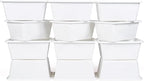 Humble Crew Toy Storage Bins for Kids, Set of 12, White, Small - Sturdy, Colorful Plastic Storage Bins for Classroom, Playroo