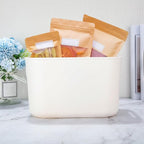 Zopeal Plastic Storage Bins 10 Pcs White Pantry Organizer Bins Small Baskets Storage Containers for Home Kitchen (10 x 7 x 6 
