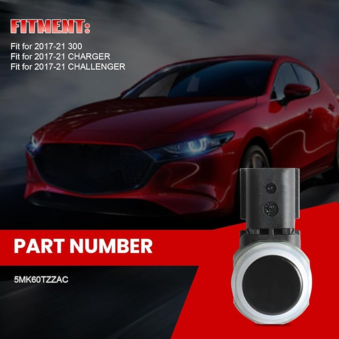 5MK60TZZAC 4pcs Park Assist Sensor for 2017-21 300 Charger Challenger Reverse Backup Parking Sensor